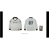 Trendy Kpop Digital Print V-neck Jersey Shirt